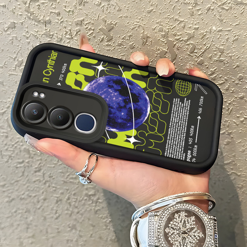 Casing Hp Untuk VIVO Y19s Y29 5G Y19s Pro Case Bulan ungu Softcase Silikon Kesing Rasakan mesin tela