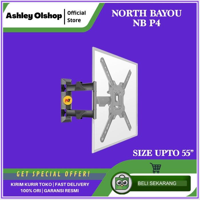 Ready Bracket Swivel Original North Bayou Upto 55" Inch NB P4 North Bayou P4