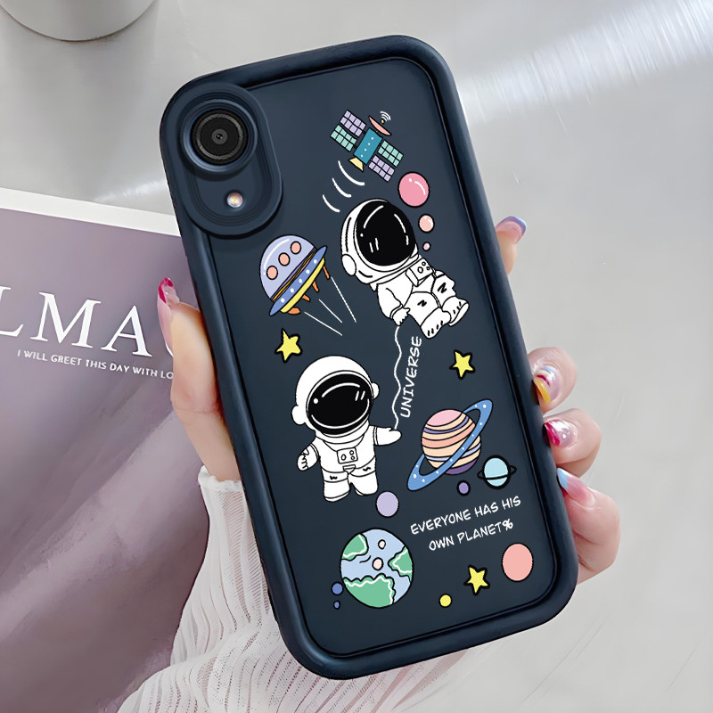 Casing Hp untuk Samsung Galaxy A03 Core Hp Case Casing pola Astronot Kasing HP Cesing mata Kesing Si