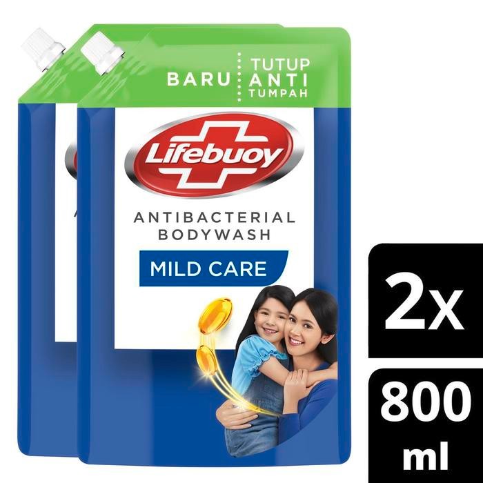Pilihan- [Flash Sale] Lifebuoy Sabun Mandi Mild Care 800Ml Pouch Isi 2