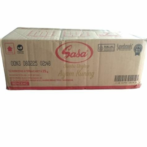 

Stok Baru Sasa Bumbu Ungkep Ayam Kuning Isi 12Renceng x 10Pcs x 25Gr