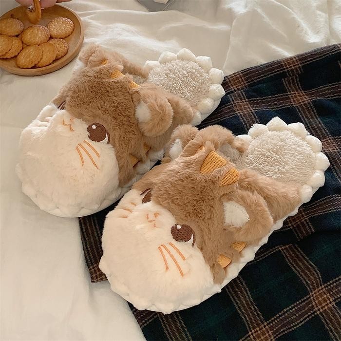 (Sndl-019) Sandal Empuk Tebal / Sandal Bulu Karakter Alas Tebal / Sandal Rumah Marshmellow Bear