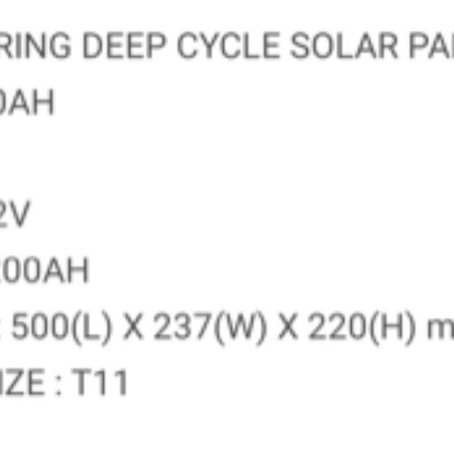 Spesial Battery Smt Power 12V 200Ah Terlariss 