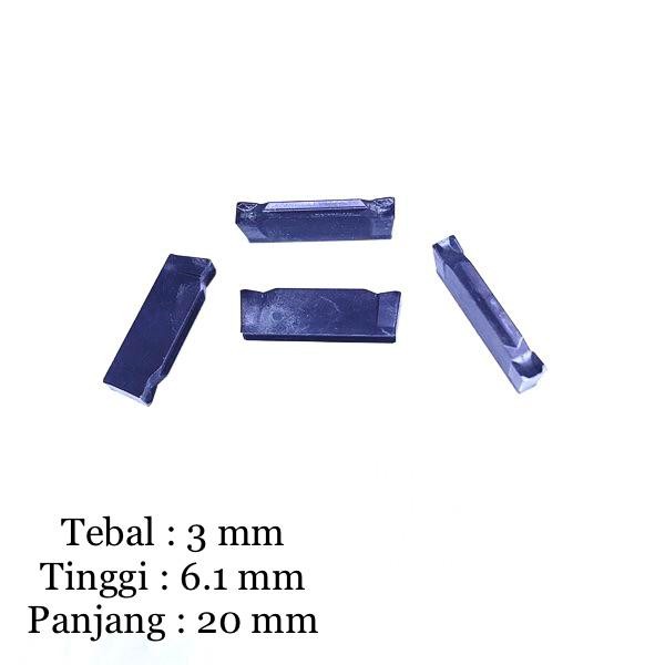 Insert potong DGN 3mm merk Iscar bekas mulus grooving 3 mm