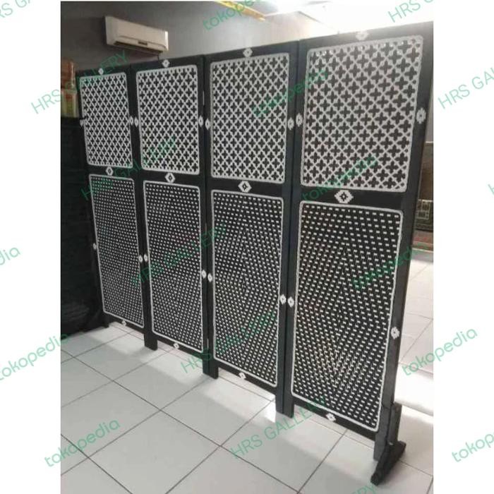 ( 1 Pintu )Pembatas Ruangan Partisi Penyekat Ruangan Rotan Sintetis Pasti Ori