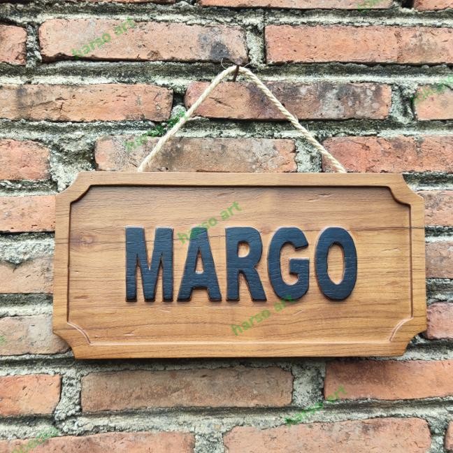 ORIGINAL papan a kayu jati asli gantung nomor rumah READY STOCK