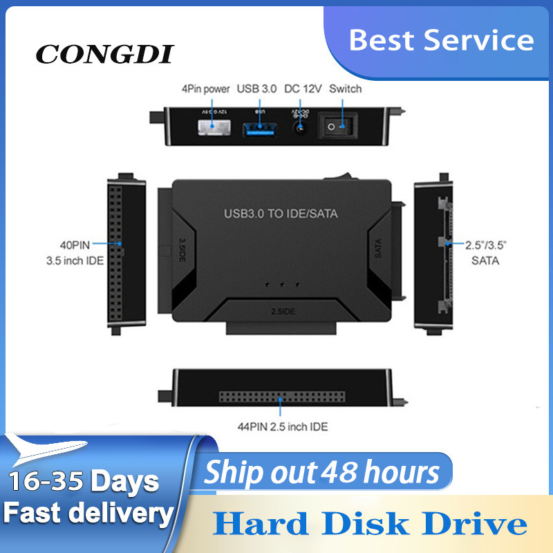 Hard Disk Drive Adapter Converter Cable USB 3.0 to 3 in 1 SATA IDE