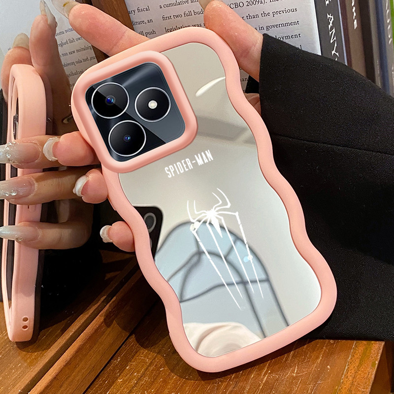 Casing Untuk Realme C53 C51 C51s Note 50 Narzo N53 Case Casing HP Pola bekas kaki dan laba-laba Kesi