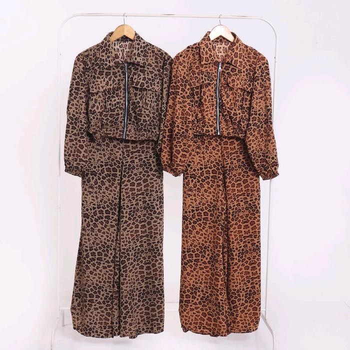 Z_L_  Jlc 774 Stelan Celana Kulot Lebar Macan Bahan Wooopeach Premium Trendy Cargo