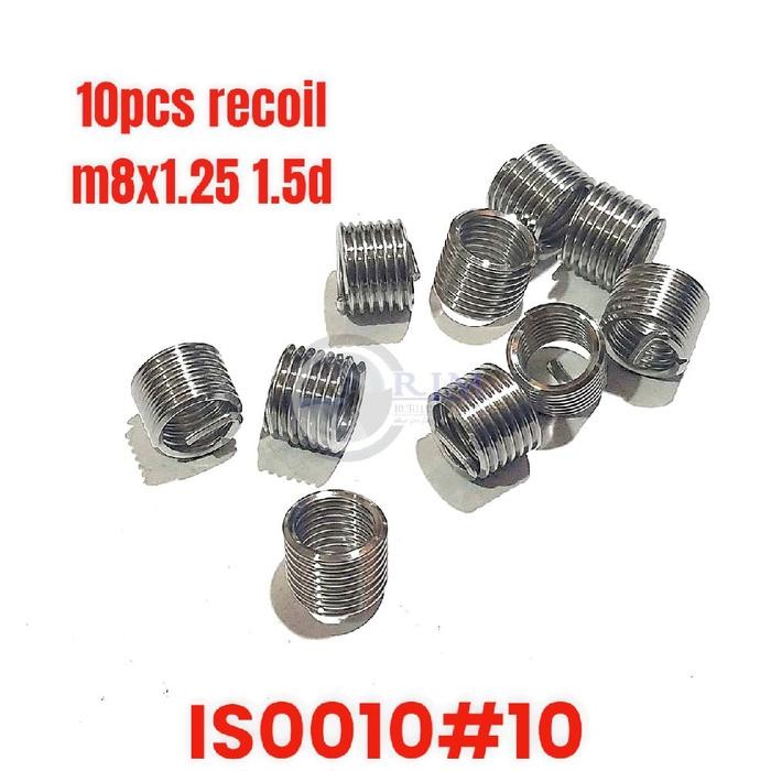 New 10pcs M8x1.25 1.5D recoil hecoil isi ulang recoil reparasi baut slek baut 12