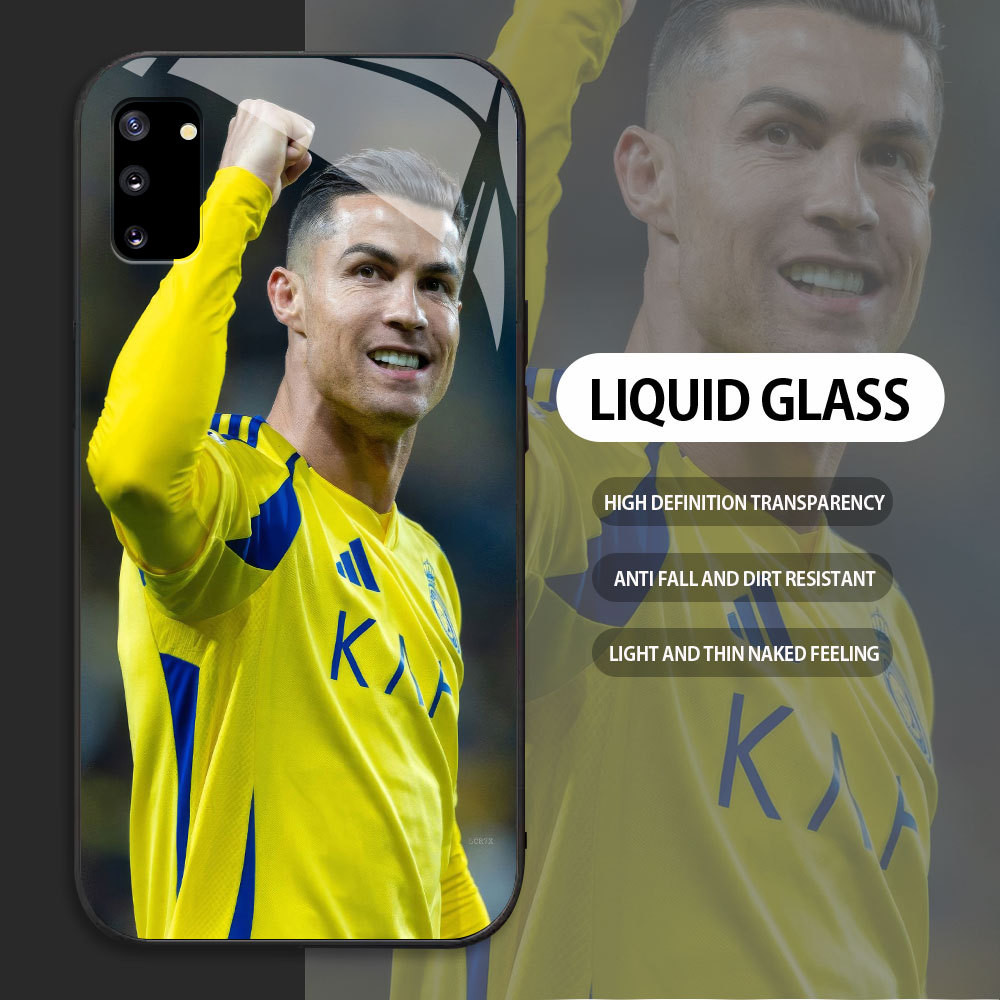 Tempered Glass case For Samsung Galaxy NOTE 9 10 Plus Pro kasing Handphone  Pola Cristiano Ronaldo C
