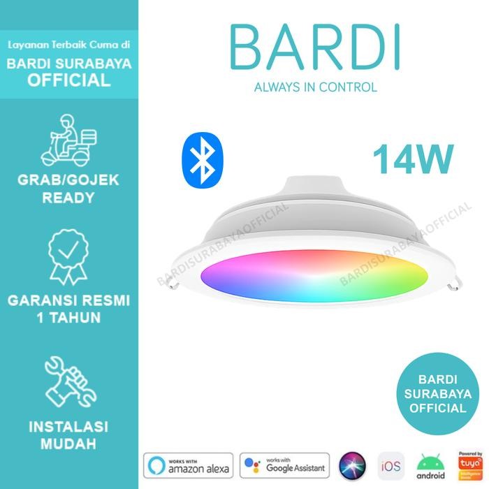 BARDI Smart Beacon Panel Downlight 14W RGBWW Lampu LED Bluetooth