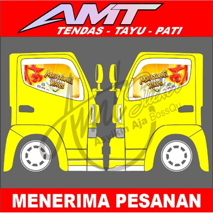 SALE  STIKER ONE WAY SAMPING TRUK - KACA KANAN KIRI CANTER - MAHJONG WAYS READY