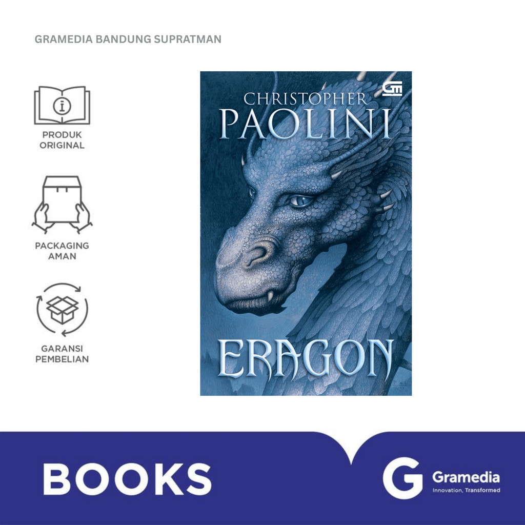 Gramedia Bandung Supratman | Buku Novel ERAGON | Buku Novel Best Seller | Buku Novel Original Gramed