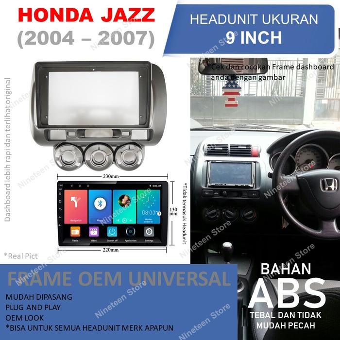 Frame Panel Honda Jazz GD3 Untuk Head unit Android 9 Inch