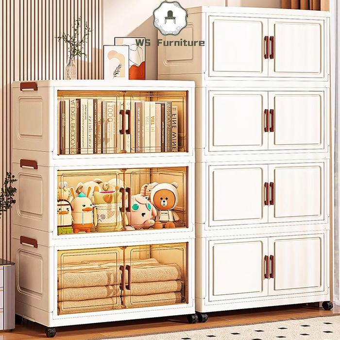 TERMURAH Kotak Penyimpanan Lipat Plastik / Kotak Plastik Penyimpanan Serbaguna Lemari Plastik