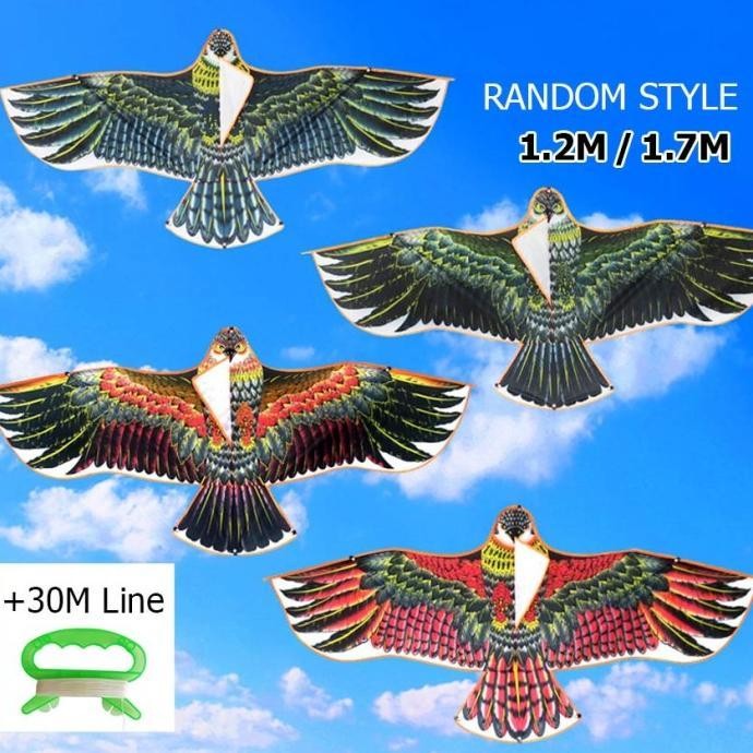 Hemat Mainan Layangan Elang Jumbo Burung 1.7M Mainan Layang Layang Anak Pcs