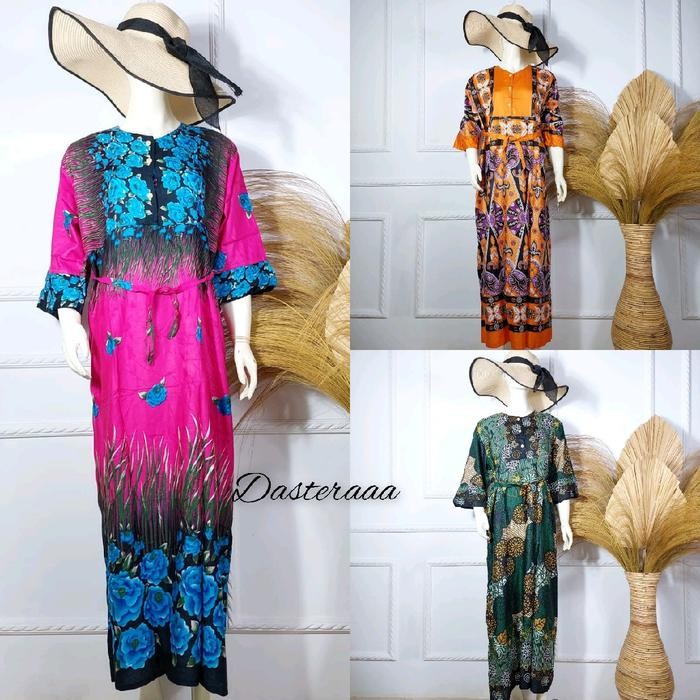 Daster 3 Pcs Daster Longdress Maura Jumbo 3/4 Ld 120Cm Berkualitas