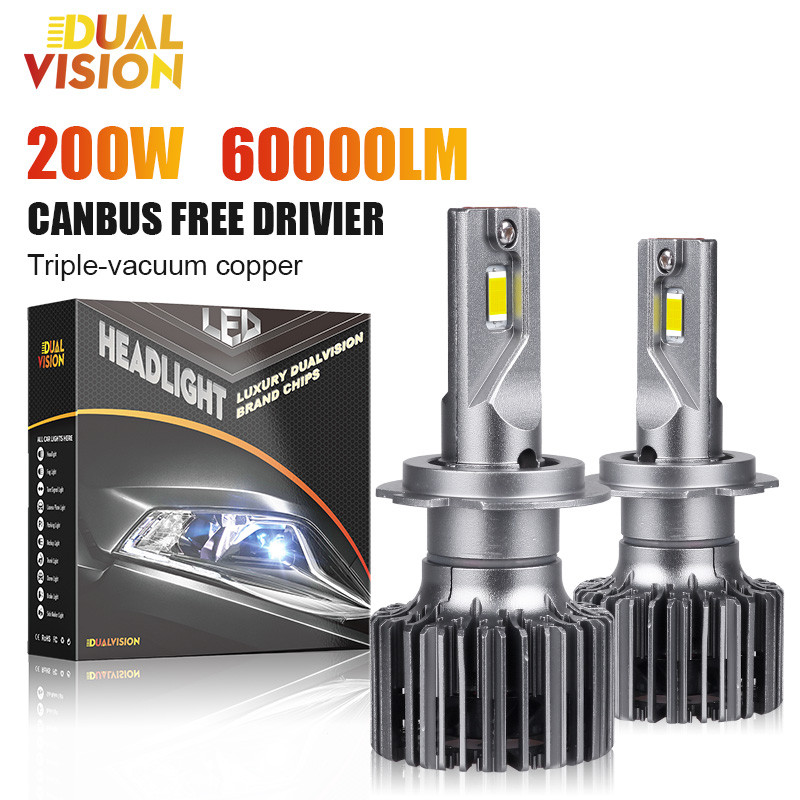 H7 LED H9 H8 H11 Car Headlight Canbus Bulb 200W 60000LM HB3 HB4 9005