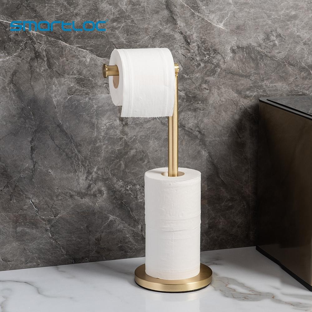 Smartloc golden Stainless Steel Toilet Paper Holder Paper Towel Holder Kitchen Paper Holder Bathroom