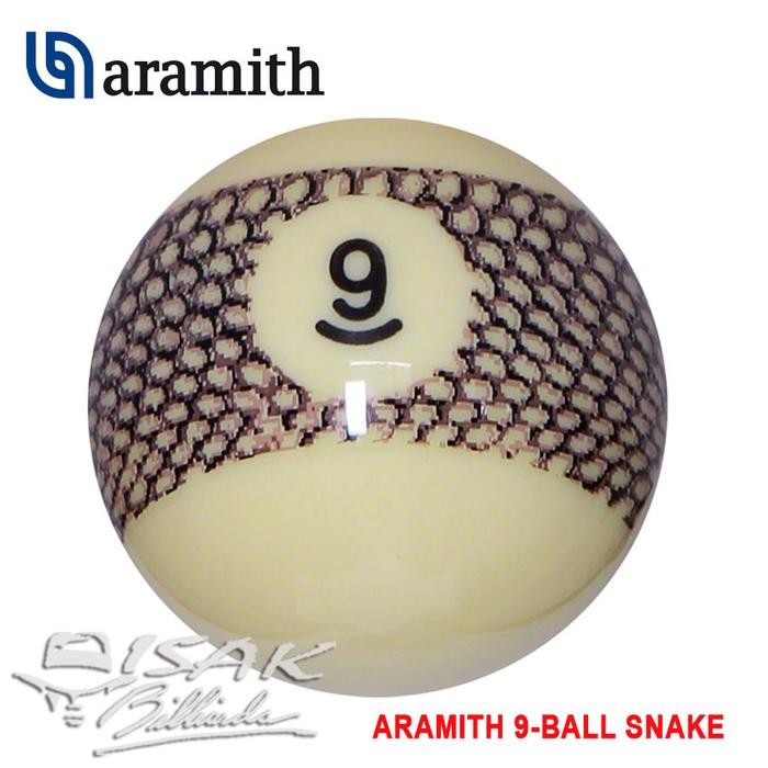 Aramith Snake 9-ball - Bola Biliar 9 Motif Ular - Billiard Pool Bilyar