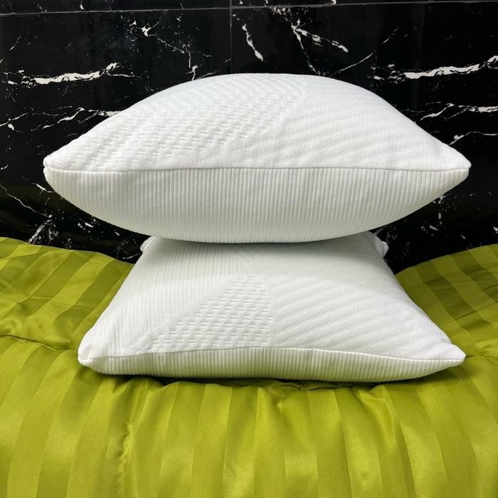 Bantal Sofa Busa Memory Foam Ukuran 40X40 Motif Cantik Super Lembut & Mewah Gold Kain Putih-Bfa