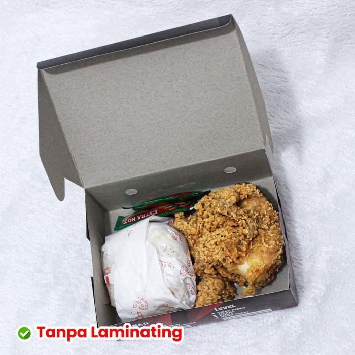 BelanjaHemARt- Box Ayam Geprek Isi 50 Pcs Kardus Dan Dus Ayam Geprek Nasi /Kotak Ayam Geprek