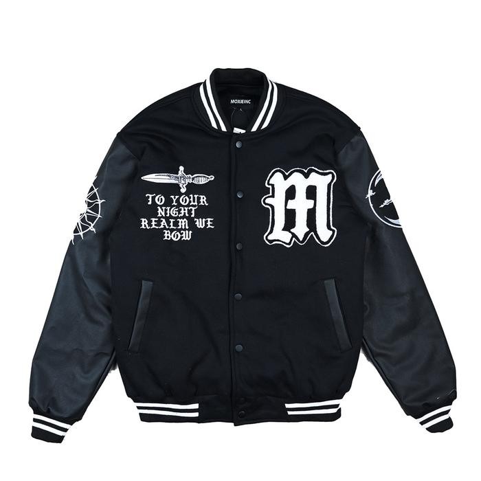 maz6- Moxie Nocturnal Jacket Varsity Pria Bordir