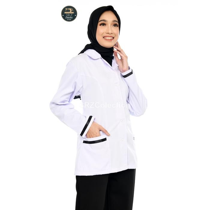 Baju Dinas Putih Wanita Baju Pdh Putih Pns Cewek List Hitam Promo 