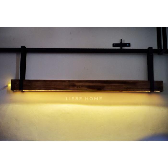 Lampu Cafe / Lampu Hias / Lampu Aesthetic Besi Gantung Kayu Promo 