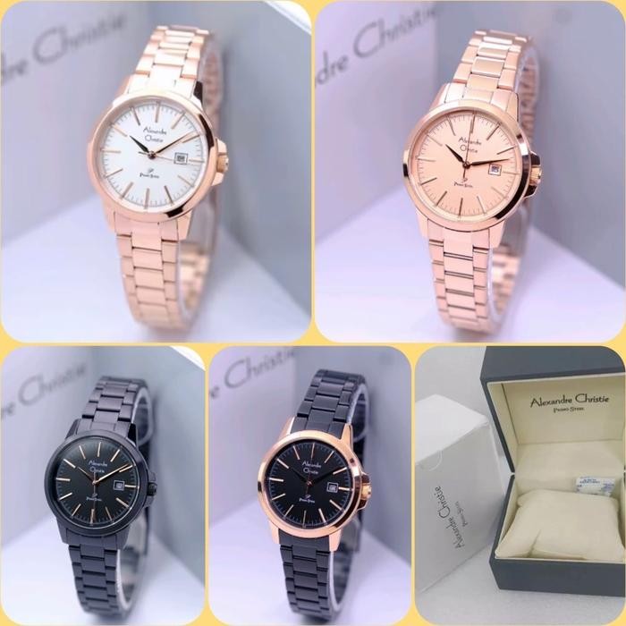 Jam Tangan Wanita Alexandre Christie AC 1008 LD / AC 1008 / 1008 Original Analog Tahan Air Stainless