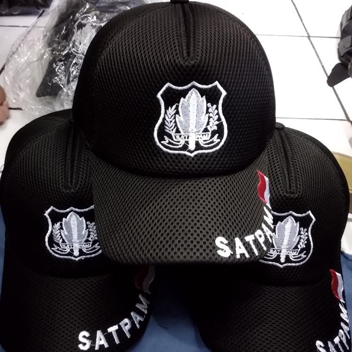 ORIGINAL Topi jaring satpam coklat terbaru READY STOCK