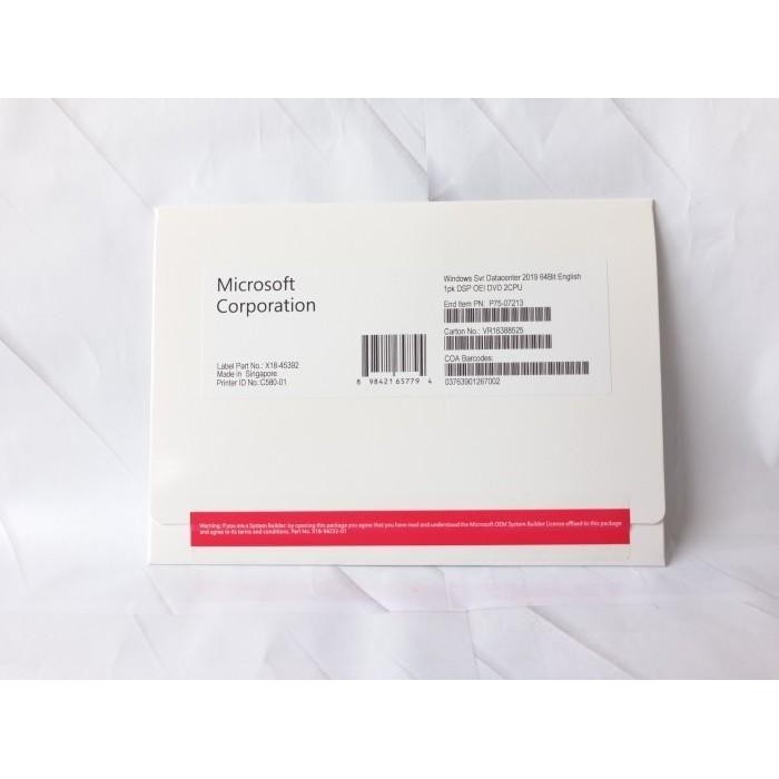 Windows Server 2019 Datacenter Ori 24 Core 5 Cal Lifetime Fullpack