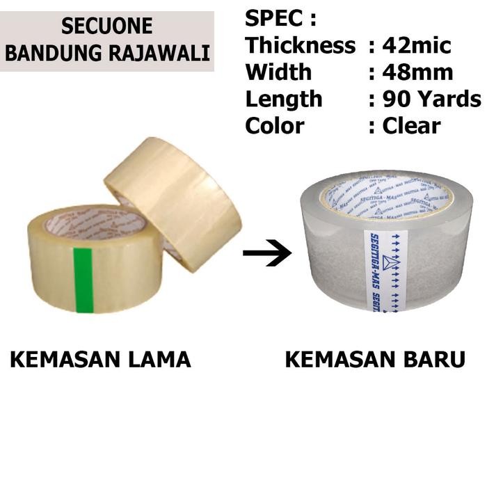 ProsesCPT- Lakban/Selotip/Isolasi Warna Bening 6 Pcs