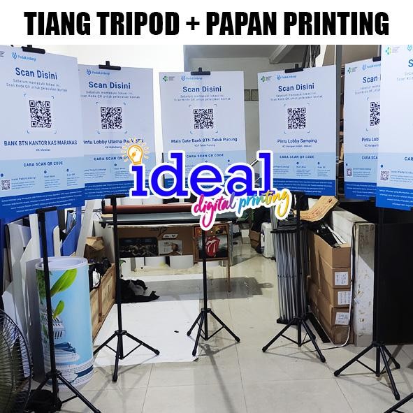 ASLI Tripod Stand Banner PEDULI LINDUNGI / Tiang Iklan peduli Lindungi READY STOCK