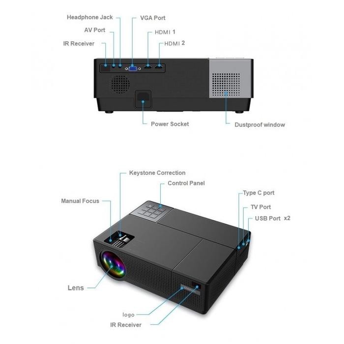 Proyektor Cheerlux Cl770 Android 4000 Lumens Projector Full Hd 1080P Projector Cheerlux Cl770