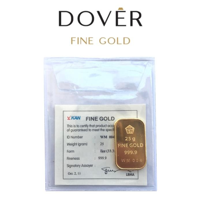 Logam Mulia Emas Antam Retro / Klasik 25 Gram Berdiri / Portrait Lm