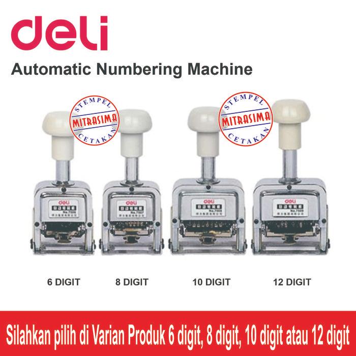 Nomorator Otomatis 6 digit, 8 digit, 10 digit, 12 digit Merk Deli