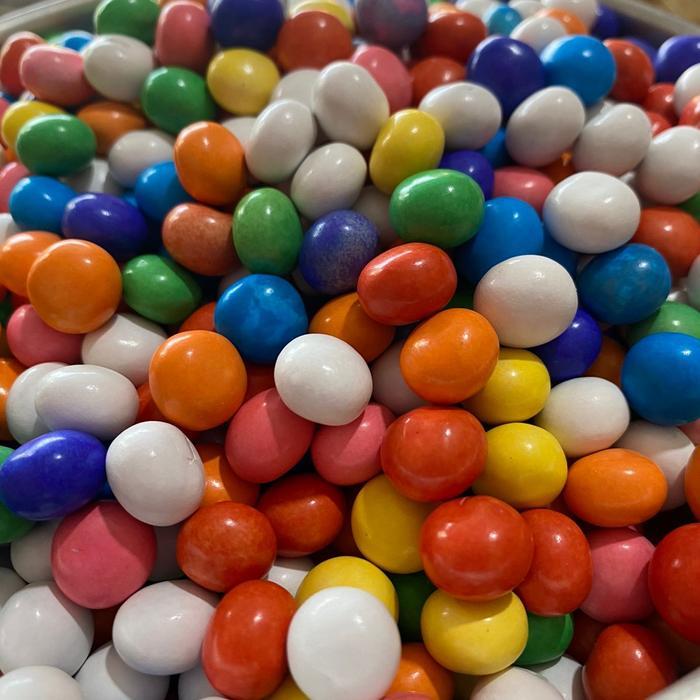 Bola Bola Pelangi Toples Biskuit Kue Kering Pelangi Camilan Jadul Kiloan Berat 250Gram Toples Tabung