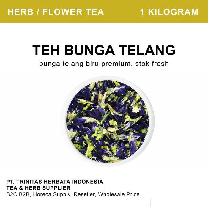 Bunga Telang 1Kg / Butterfly Pea Blue Tea Premium / 1 Kilo Terbaruu