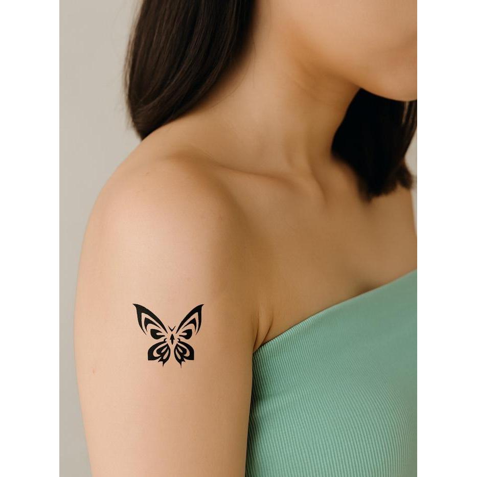 Potatoo Nevertheless Songkang Temporary Tatto Kupu Kupu Stiker Tahan Air