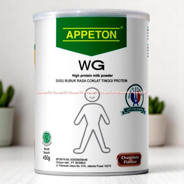 Appeton Nutrion WG 450gr Rasa Coklat Susu Menambah Berat Badan BB Agar Gemuk Apeton Aperton 450gram 