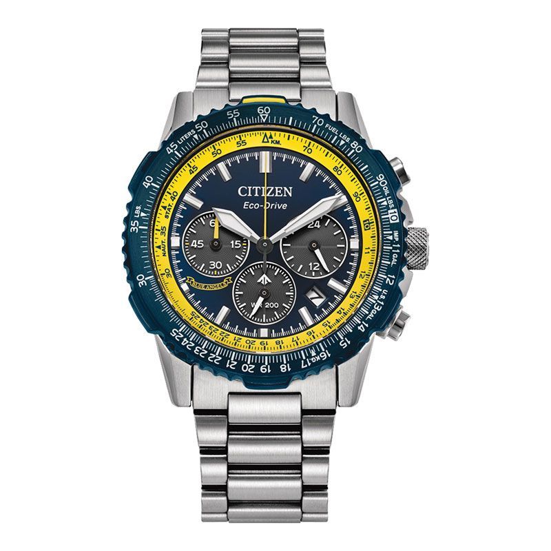 Jam Tangan CITIZEN Promaster Pria Original CTZ CA4667-53L Eco Drive Blue Angels Chronograph Stainles