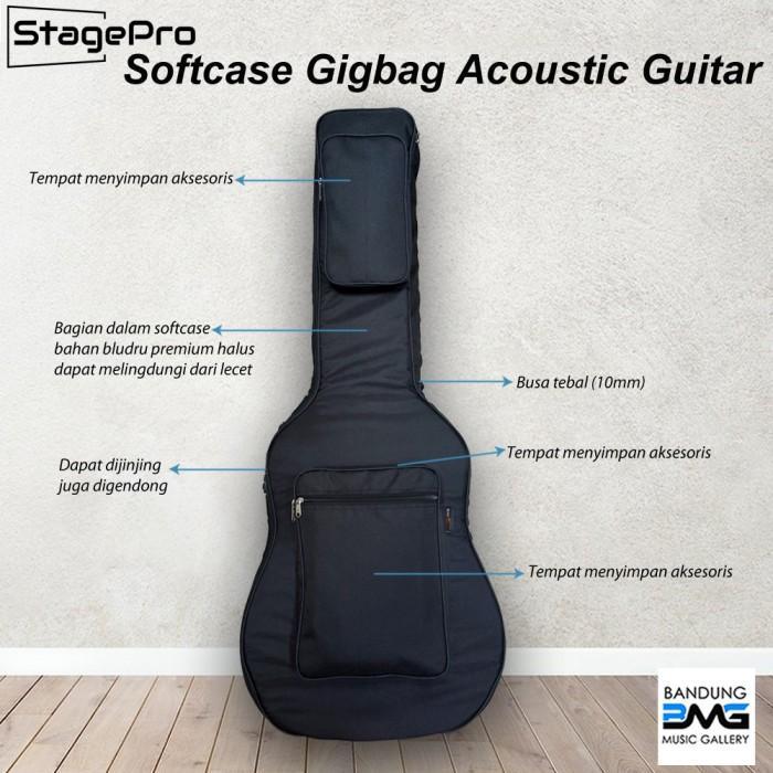 Stagepro Softcase Gigbag Gitar Akustik Premium / Tas Gitar Akustik Pasti Promo