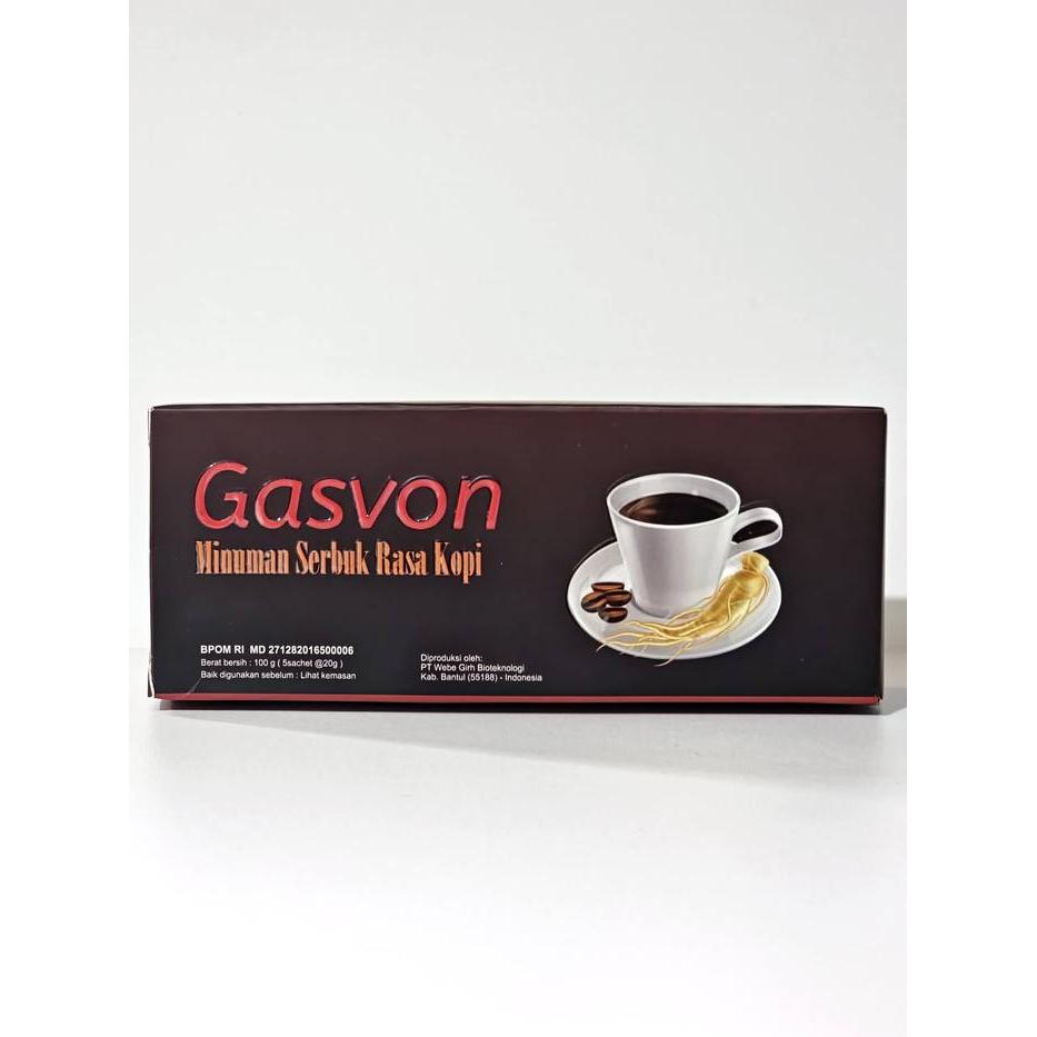Gasvon Minuman Serbuk Kopi Kesehatan dengan Ekstrak Ginseng dan Guarana Halal BPOM
