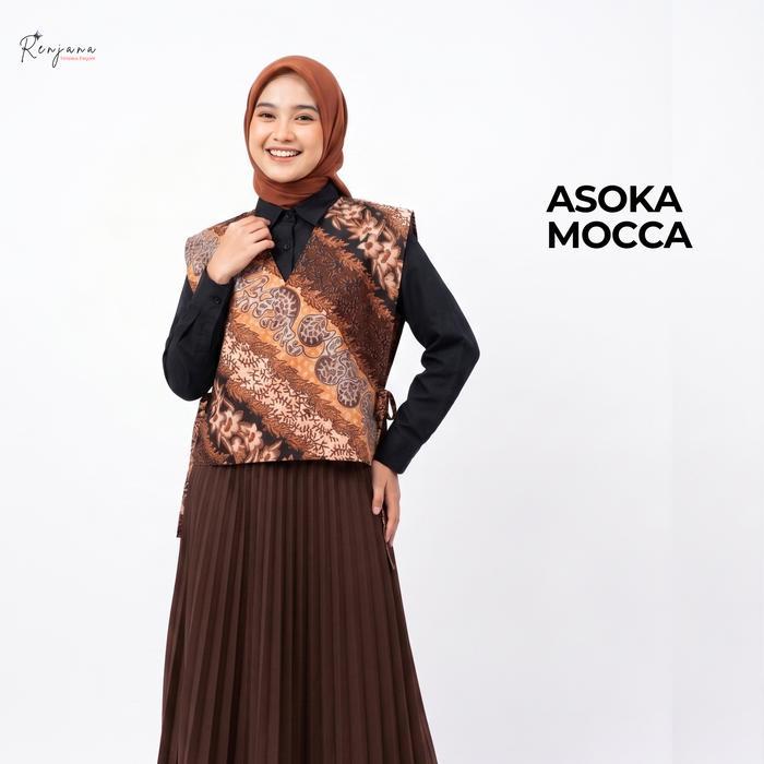 Vest Batik Layer Wanita Kekinian Batik Casual Elegan Hijab Friendly