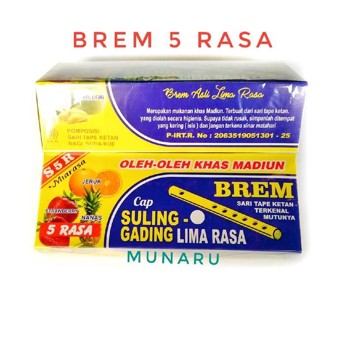NEW Paket 2 Pcs Brem Lima Rasa Camilan Cap Suling Gading isi 5 Asli Madiun Makanan tradisional