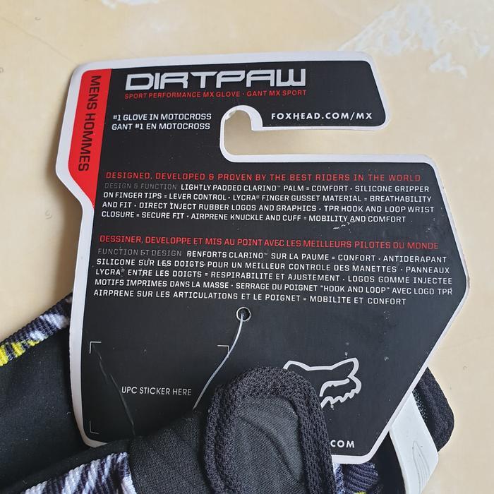 Promo Fox Dirtpaw Glove Motor White And Black Sarung Tangan Gloves Original