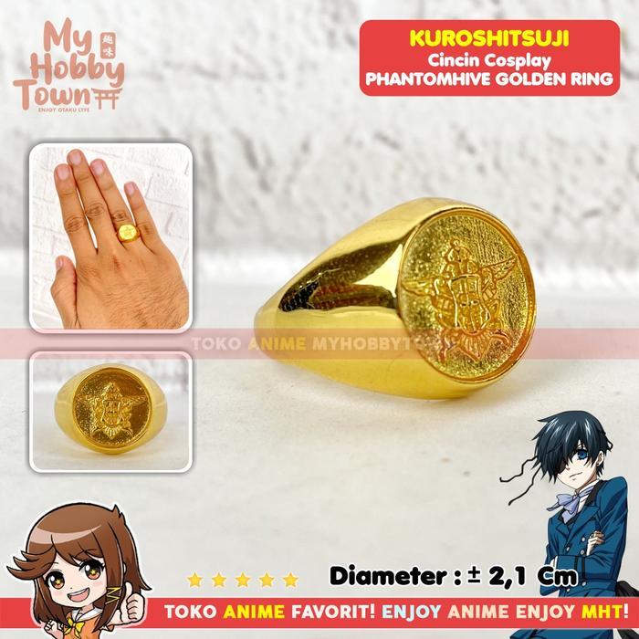 Cincin Anime Kuroshitsuji Bla Butler : Ciel Phantomhive Heritage Gold / Emas