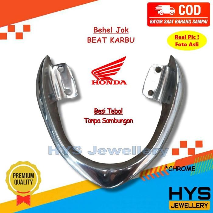 ASLI HYS Behel Jok Belakang BEAT Karbu - Begel Variasi Motor Bahan Besi Tebal - Promo Aksess Motor
